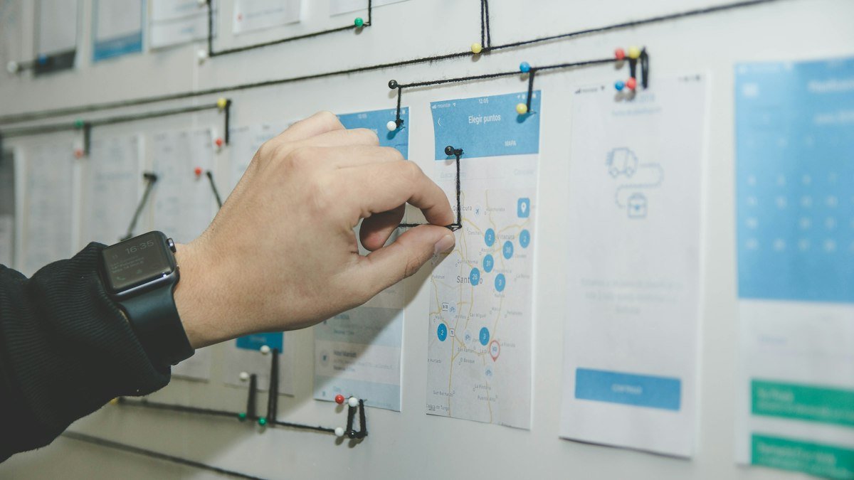 Operational process mapping and workflow optimization diagram before implementing automation